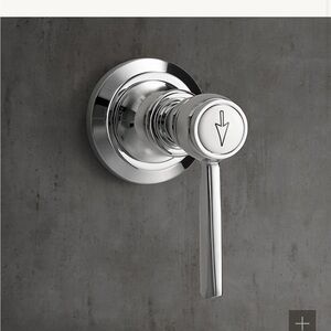 LUGARNO LEVER-HANDLE FLOW CONTROL VALVE & TRIM SET FOR THERMOSTATIC SYSTEMS